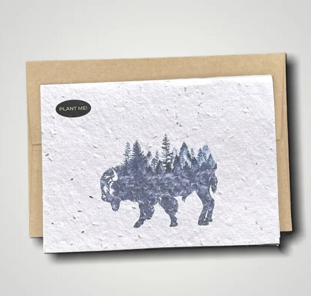 Buffalo Plantable Greeting Card