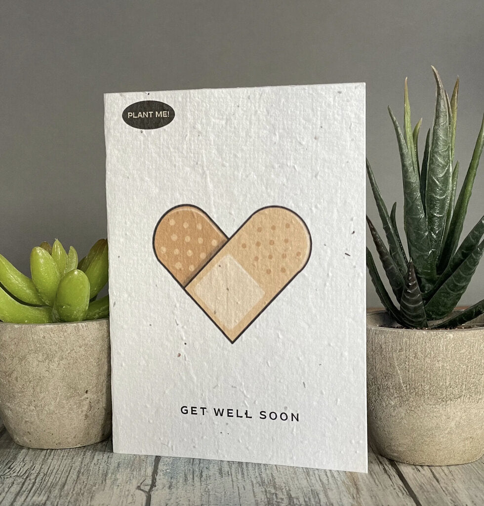 Bandaid Get Well Soon Plantable Greeting Card