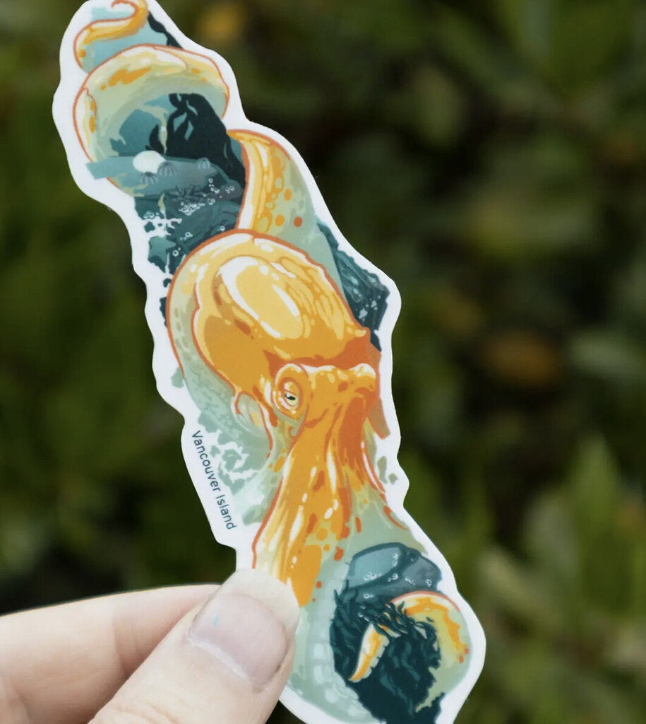 Vancouver Island Octopus - 3" Vinyl Sticker