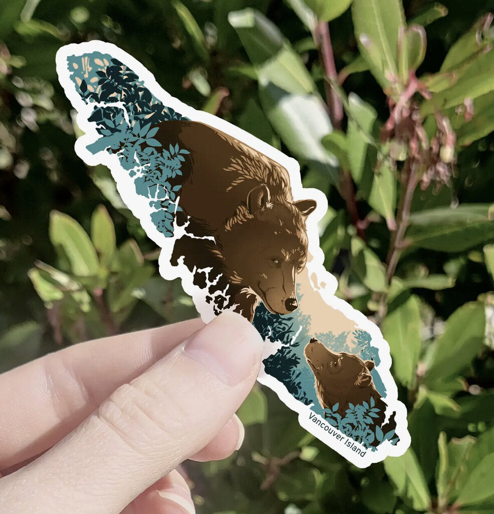 Vancouver Island Bear Family - 3" Vinyl Sticker