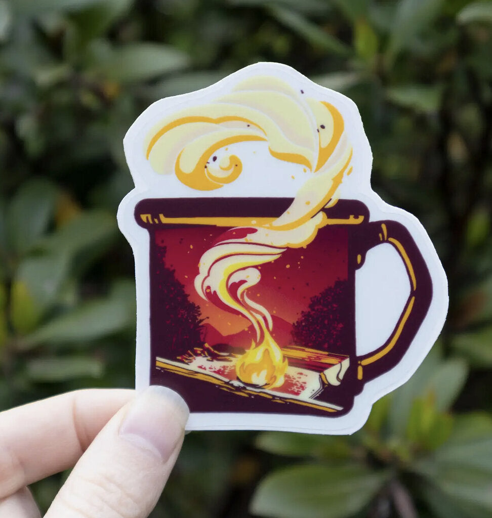 Explorer: Fireside - 3" Vinyl Clear Sticker