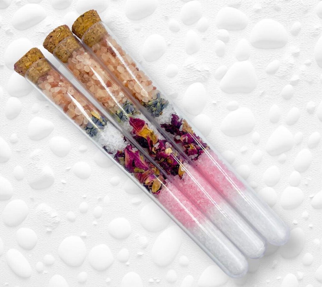 Bath Salts Tube with flowers