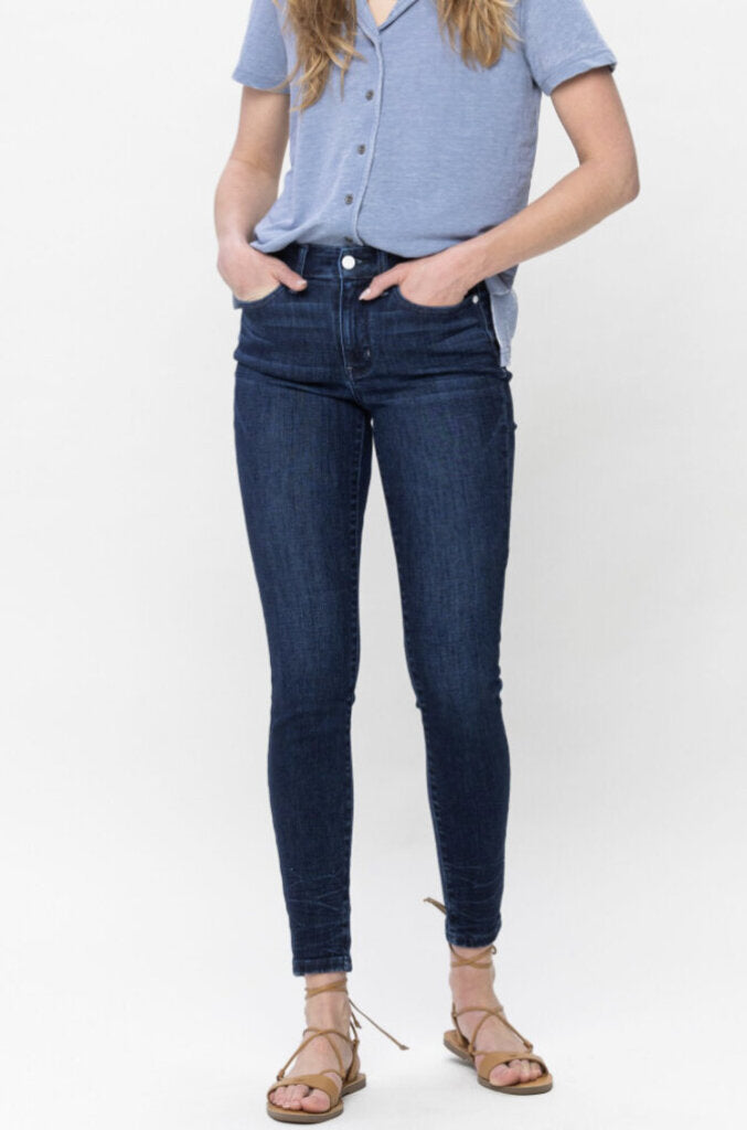 Midrise classic crinkle ankle detail skinny Size 9
