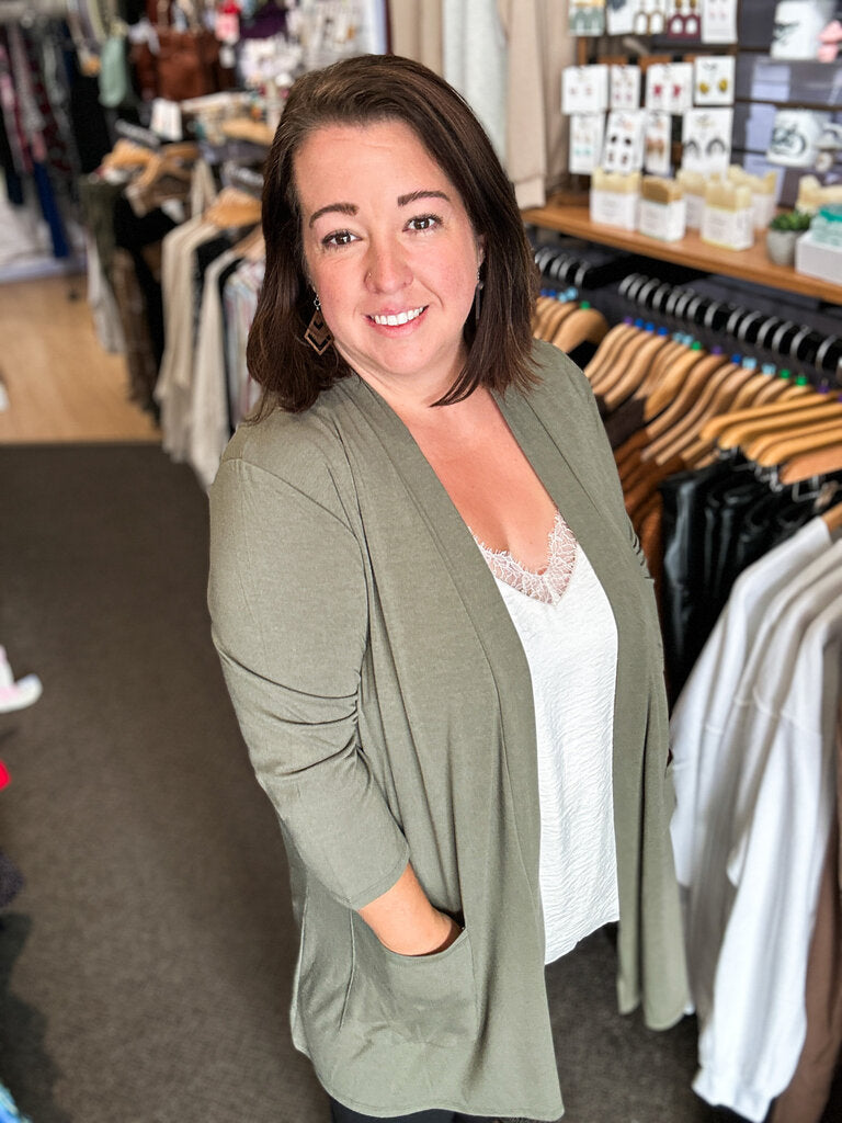 Slouchy Open Pocket Cardigan 2x