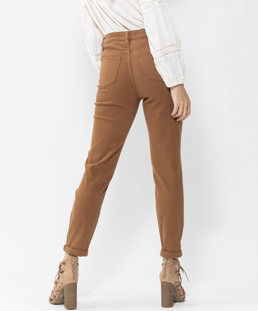High waist brown slim fit size 24