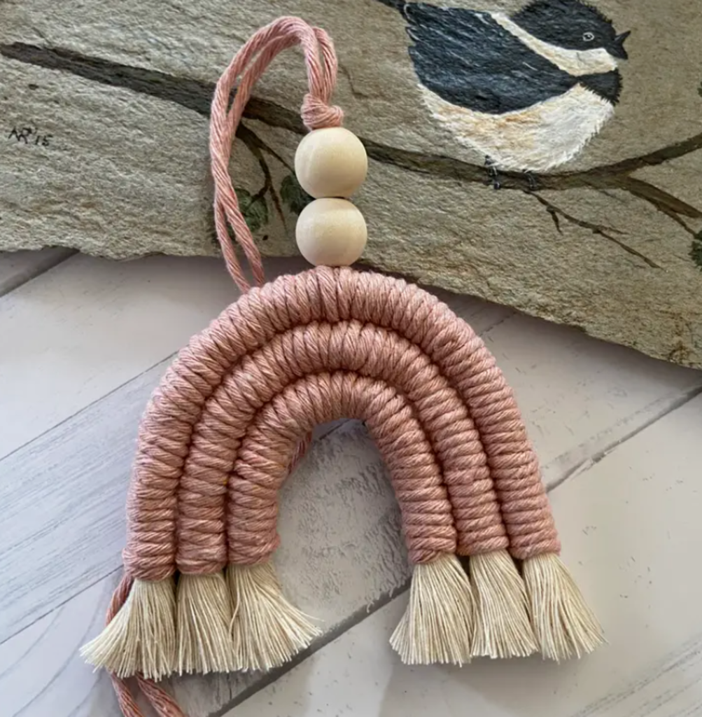 macrame rainbow diffuser-blush