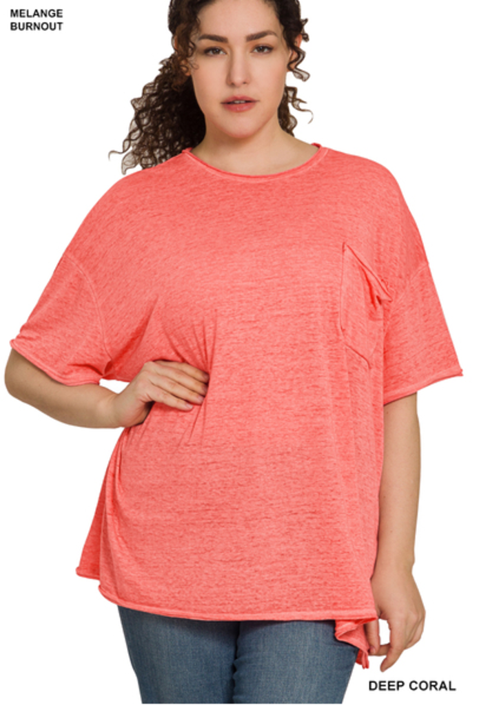 Oversized raw edge tee 2x