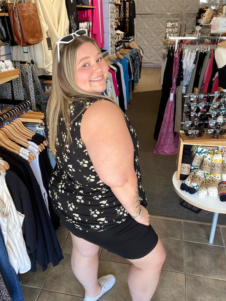 Hallie Shorts, Black, Bamboo 1X