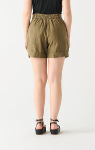 High waist linen trouser short Dex Plus 1x