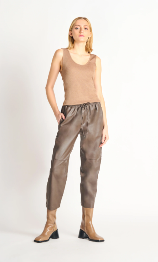 Dex Faux Leather Jogger