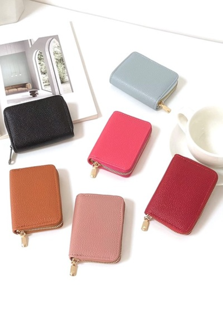 Vegan leather card holder wallet