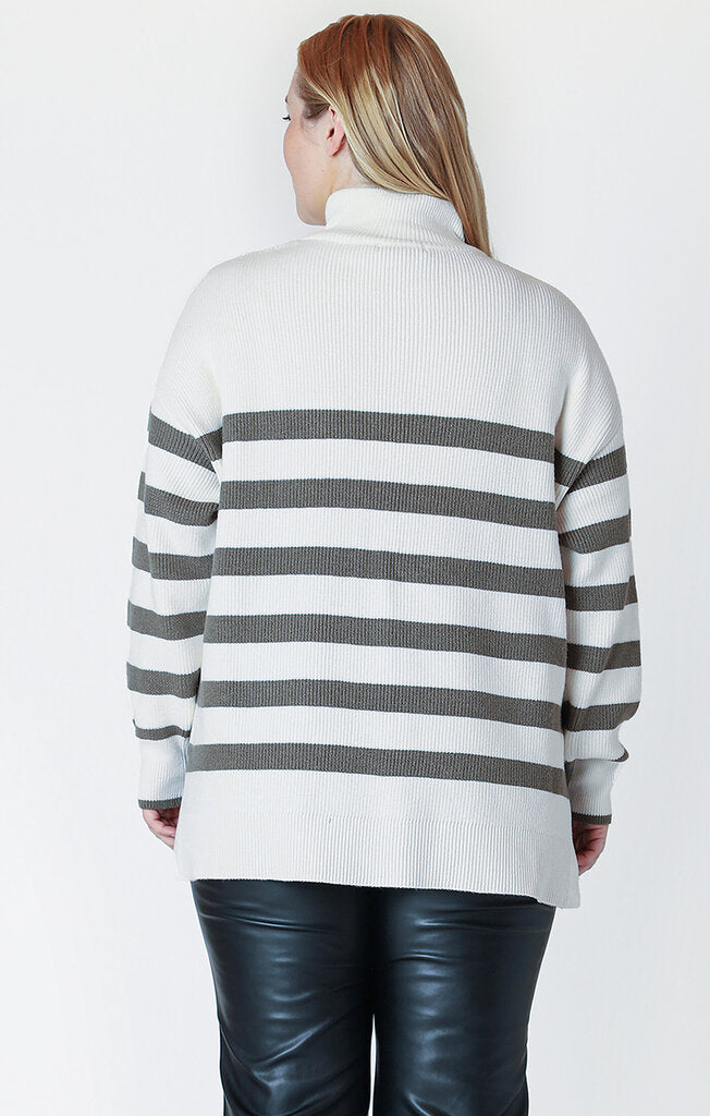 Half zip sweater-Dex Plus Size 1X