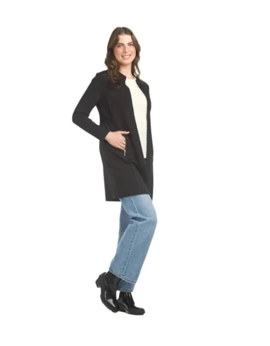 Stretch textured jacket with zip pockets XL