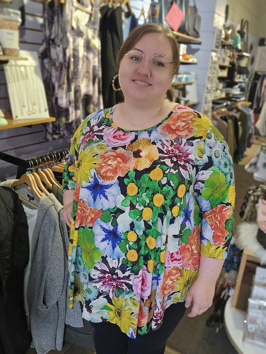 Jazz 3/4 Sleeve Bamboo Top 2X
