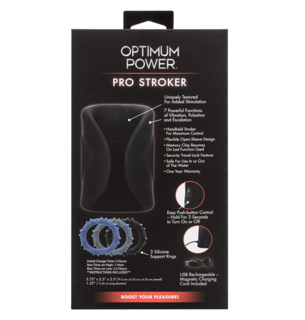 Rechargeable Stroker with Silcone Ring Set