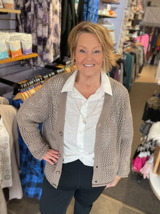 Floral Crochet Cardigan 2X