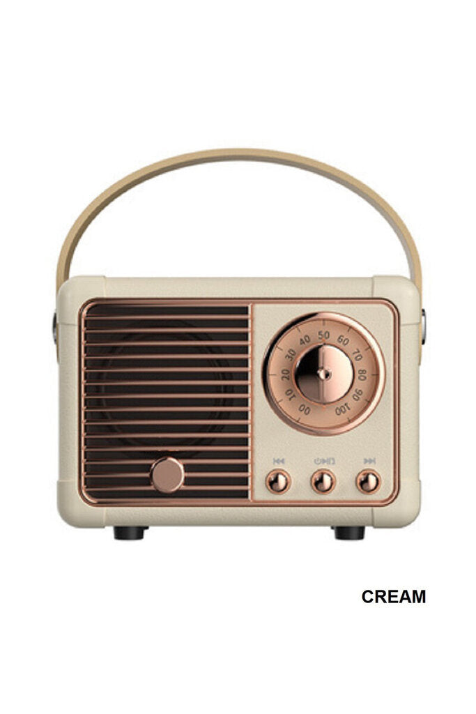 Retro mini wireless bluetooth speaker-Cream
