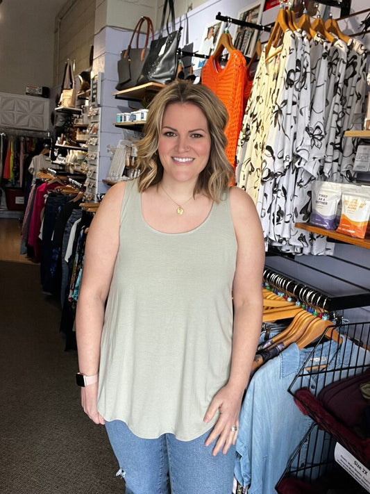 Round neck tank 2X