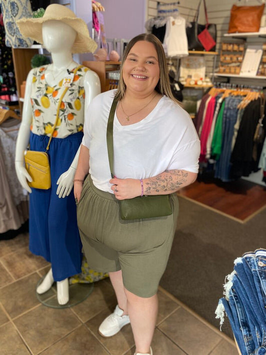 Elastic waist shorts 2X