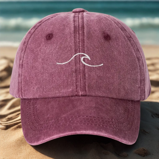 Wave base ball cap