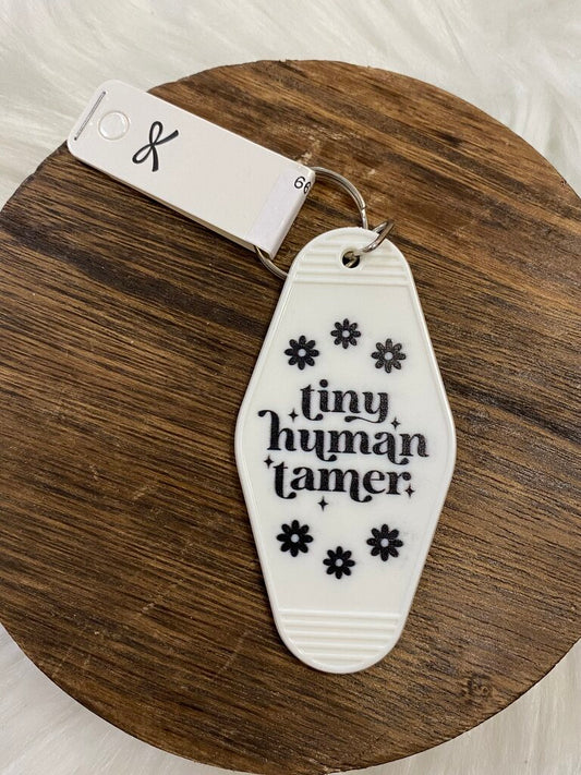 Motel Key Keychain-Tiny human tamer