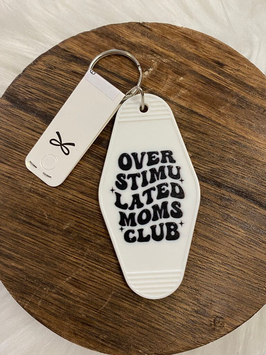 Motel Key Keychain-Overstimulated