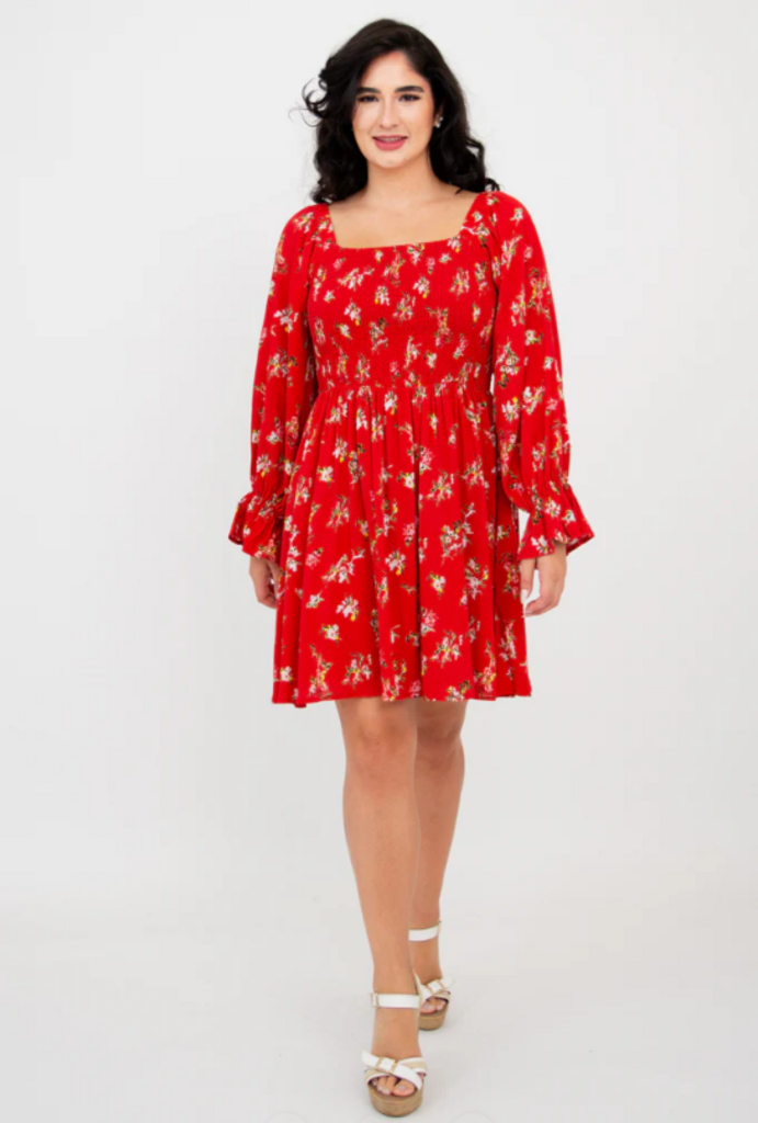 Eden Red Bamboo Dress 3X