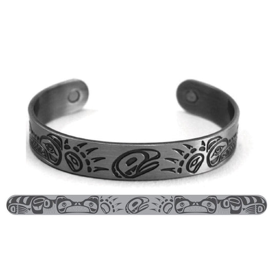 Brushed Silver Bracelet - Bears by Paul Windsor