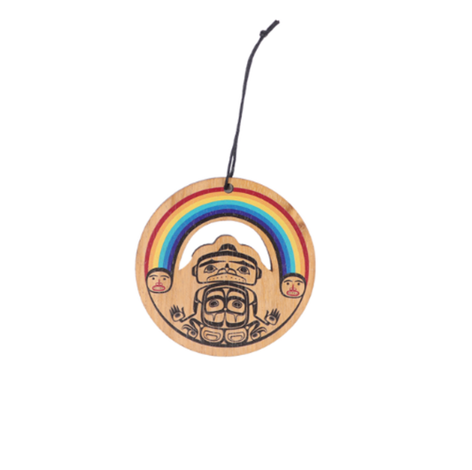 Wood Ornament - Rainbow by Corey Bulpitt