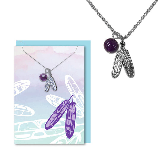 Healing Necklace - Eagle Feathers by Corey Bulpitt