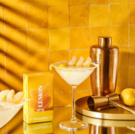 Lemon Drop Gummies, Chewy Candies, Alcohol-Free