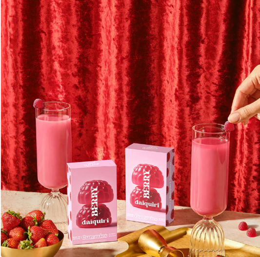 Berry Daiquiri Gummies, Chewy Candies, Alcohol-Free