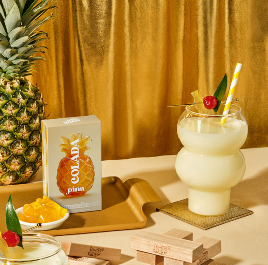 Pina Colada Gummies, Chewy Candies, Alcohol-Free