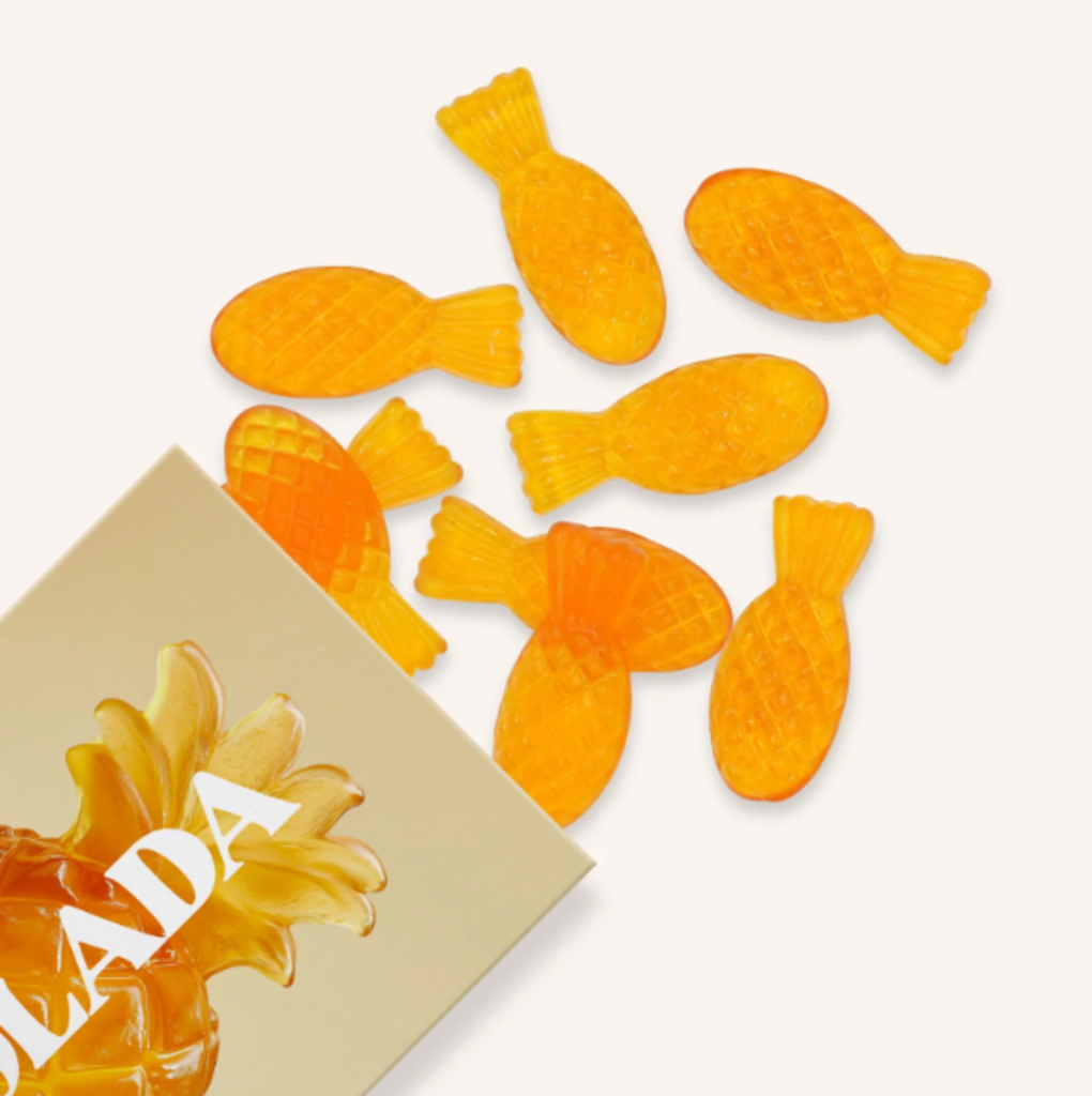 Pina Colada Gummies, Chewy Candies, Alcohol-Free