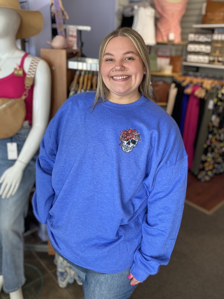 One Day At a Time Skull Sweatshirt XL