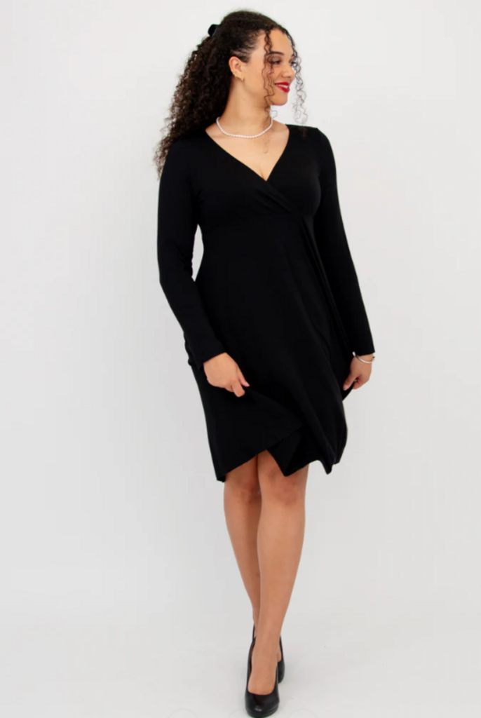 Denver Dress, Black, Bamboo XL
