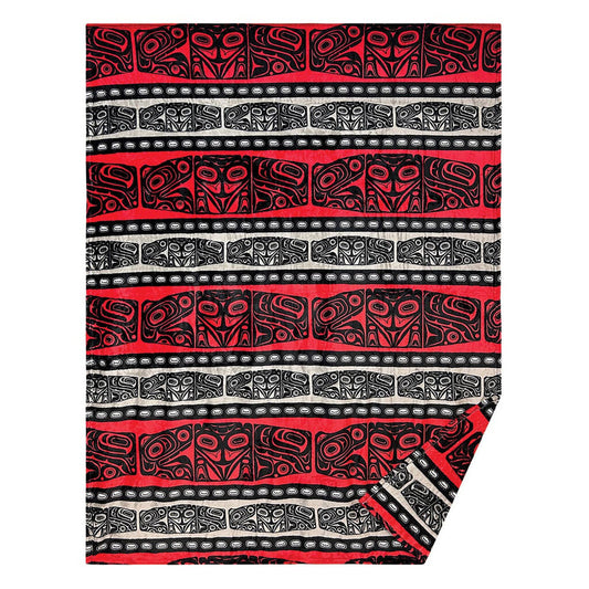 Fleece Blanket-Empowerment Roger Smith, Haida