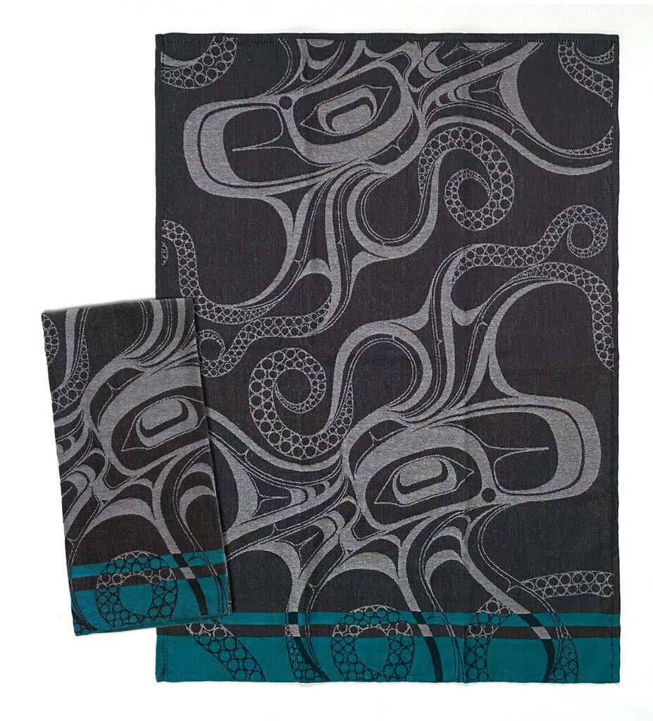 Tea Towel - Octopus (Nuu) Ernest Swanson, Haida