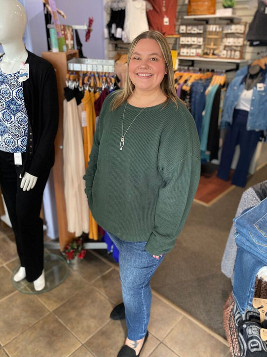 Mission Sweater, Forest, Cotton XL