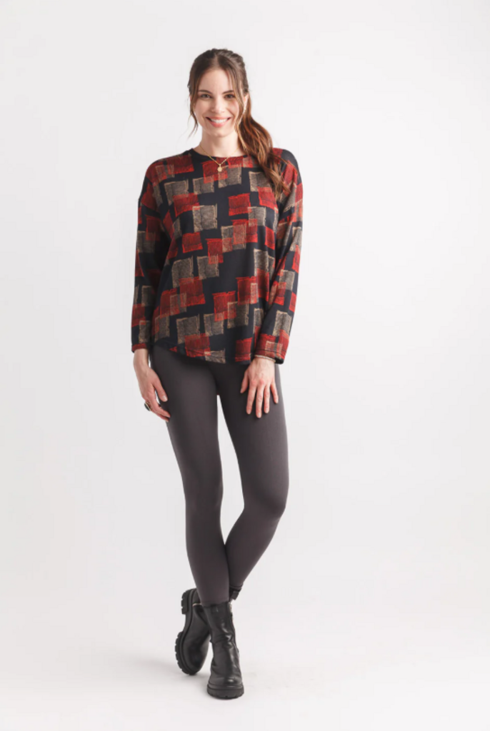 Color Blocked Light Weight Shirt Hem Sweater XXL