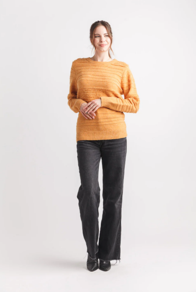 Textured Striped Sweater XL