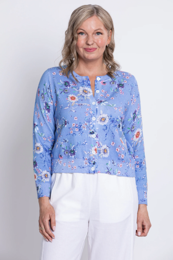 Patti Daisy Cotton Cardigan Large