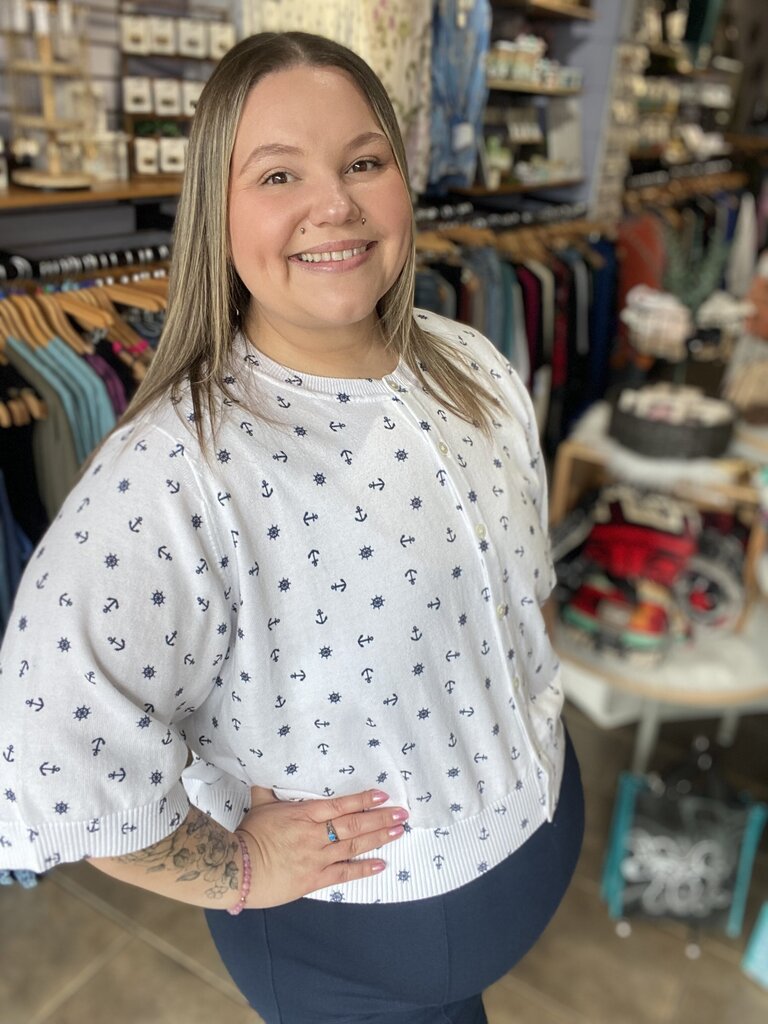 Shen Anchor Cotton Cardigan XL