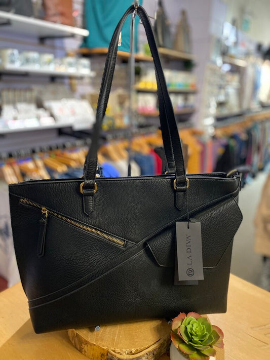 La Diva Large Black Purse