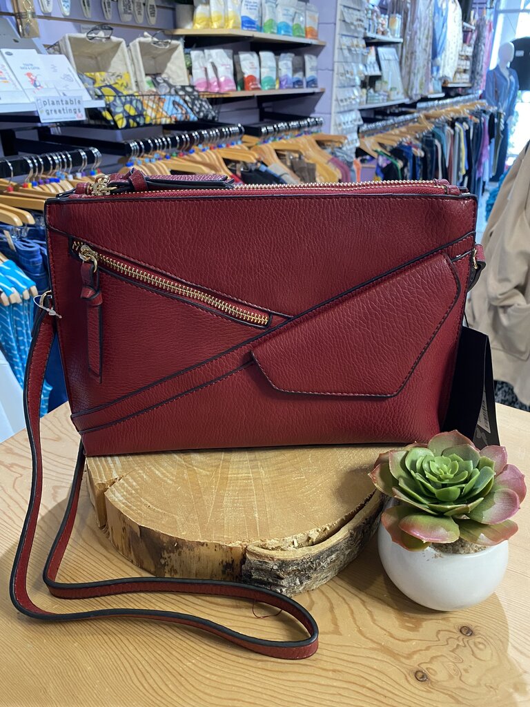 La Diva Zipper Detail Crossbody Purse