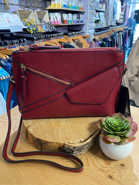 La Diva Zipper Detail Crossbody Purse