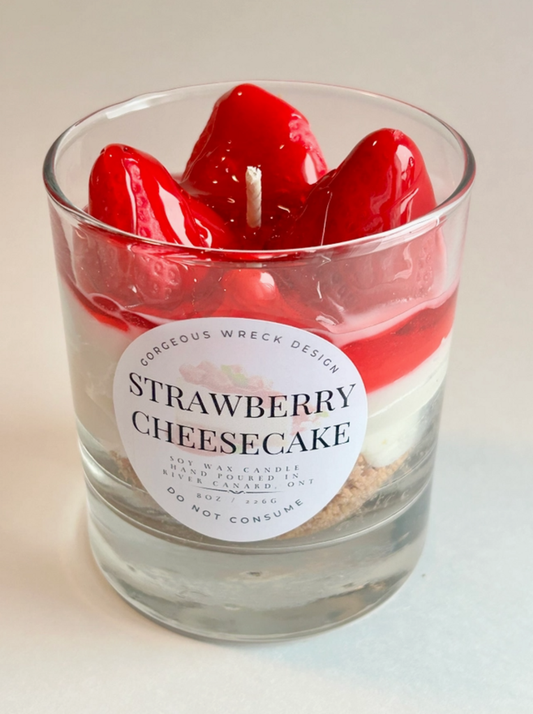 Strawberry Cheesecake Dessert Candle