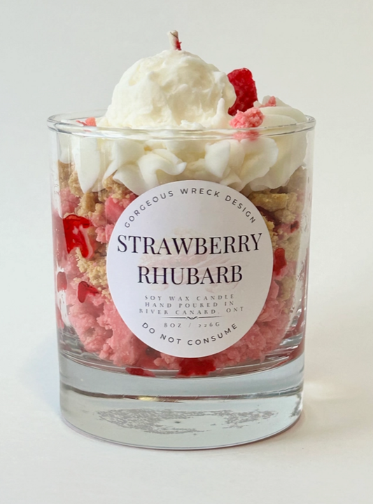 Strawberry Rhubarb Dessert Candle