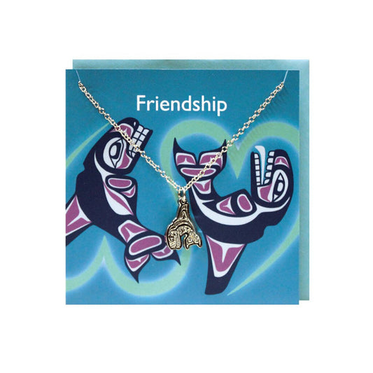 Pewter Charm Greeting Card - Whales