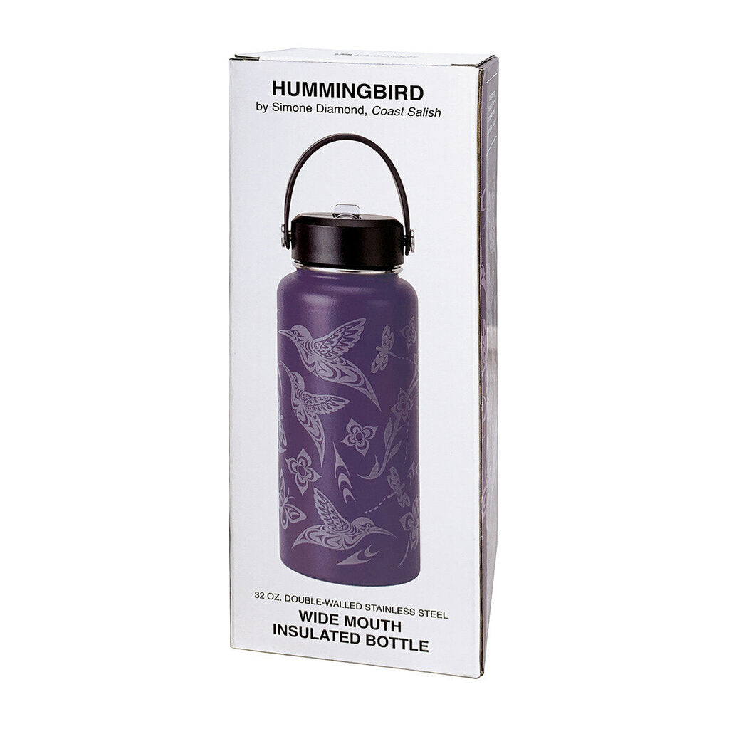 Wide Mouth Insulated Bottles - Hummingbird - 32 oz